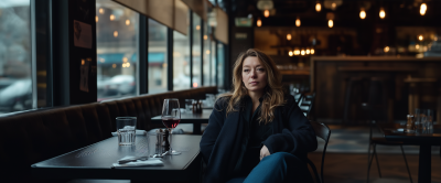 Cinematic Portrait of a Tired Woman