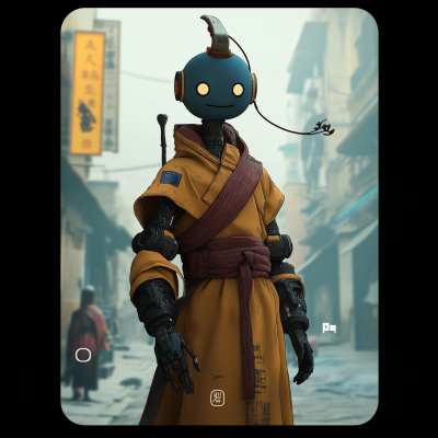 Cute Robot Monk