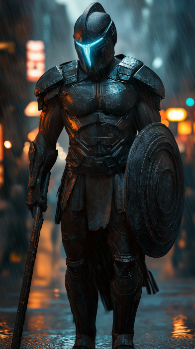 Cyberpunk Spartan Warrior