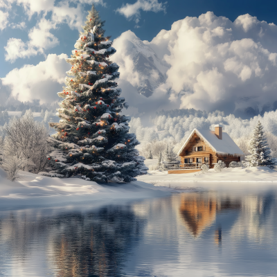 Winter Christmas Scene