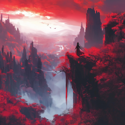 Mystic Red Landscape