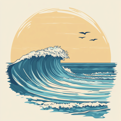 Big Wave at Ocean Horizon