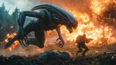 Alien Soldier Jumping