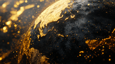 Black and Gold Planet