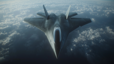 Futuristic Black Fighter Jet