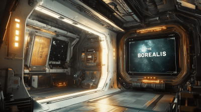 Cyberpunk VR World Entrance
