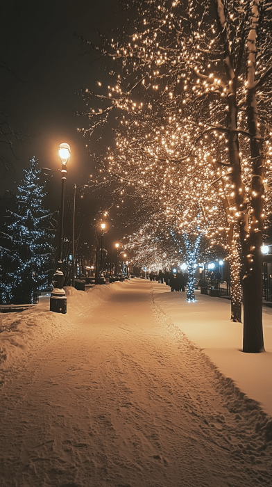 Winter Wonderland at Night