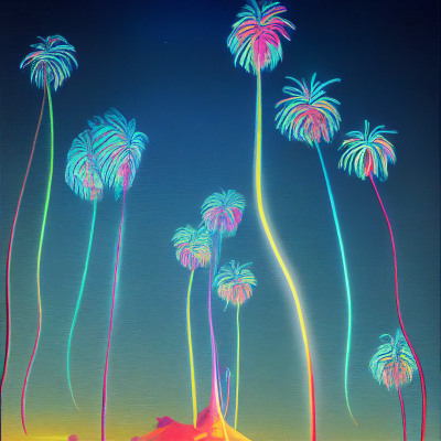 Neon Palm Trees