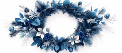 Blue Christmas Wreath