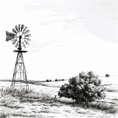 Rustic Australian Windmill
