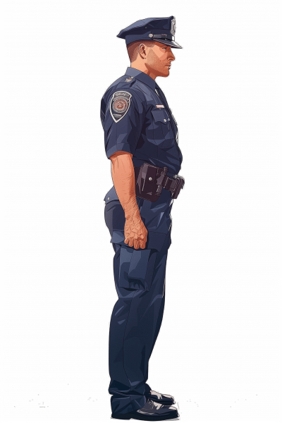 Policeman Side View