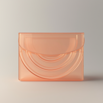 Peach Translucent Pouch Bag