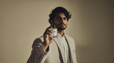 Man Promoting Perfume
