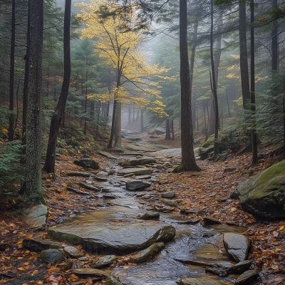 Serene New England Forest