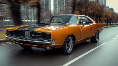 Muscle Car on the Highway
