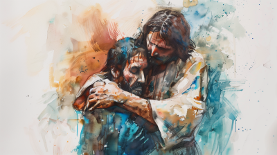 Jesus Embracing