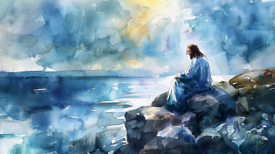 Jesus on a Rock