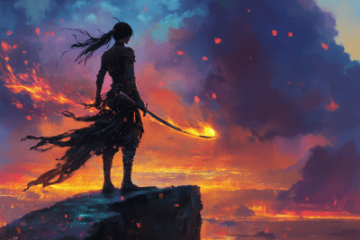 Warrior at Sunset