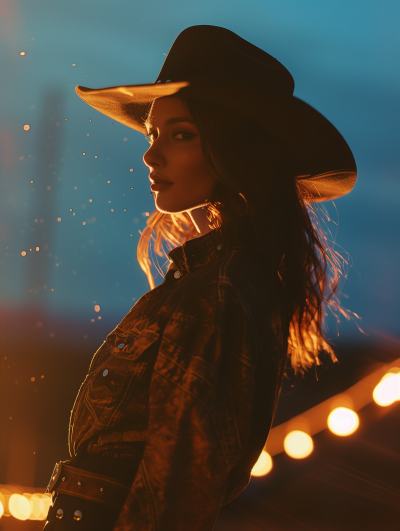 Cowboy Woman at Party