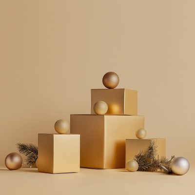 Golden Minimalist Composition