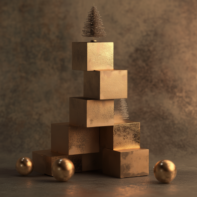 Golden Cube Composition