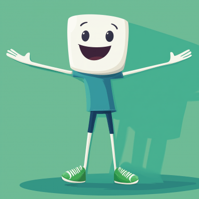 Smiling Cartoon Character