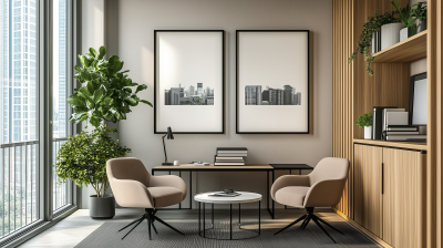 Stylish Office with Posters