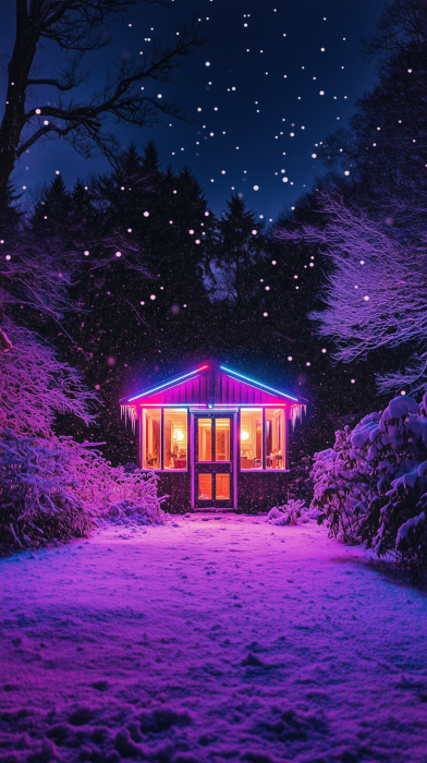 Winter Night in the Garden