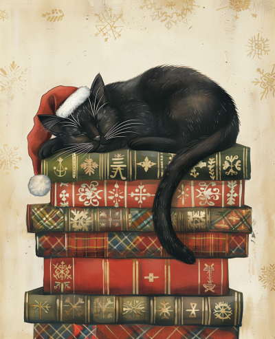 Cozy Christmas Cat