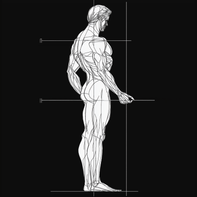 Vitruvian Man Isometry