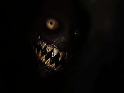 Eerie Smile in Shadows