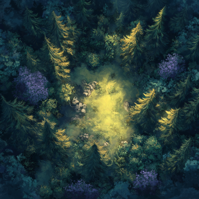 Mystical Forest Clearing