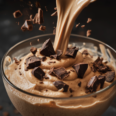 Pouring Chocolate Mousse