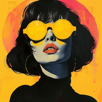 Stylish Woman in Pop Art