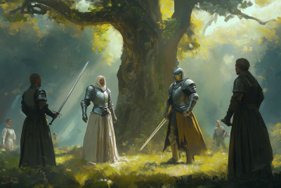 Dramatic Warrior Standoff