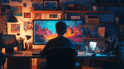 Graphic Designer at Work