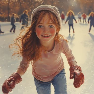 Smiling Ice Skater