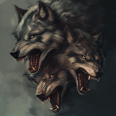 Snarling Wolves Concept Art