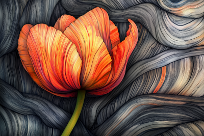 Single Tulip Blossom