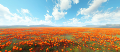 Vibrant Tulip Field