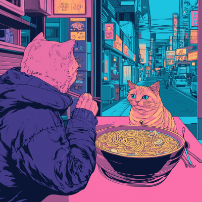 Retrowave Ramen Restaurant