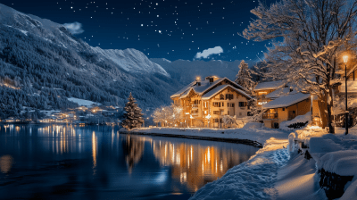 Winter Night Scenery