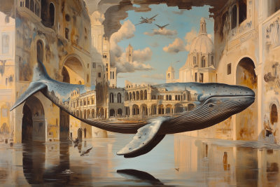 Surreal Whale in Renaissance City