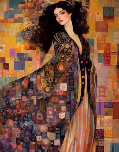 Woman in Klimt Style