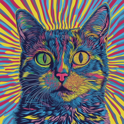 Psychedelic Cat