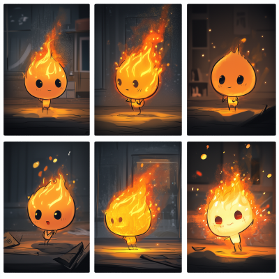 Cute Flame Comic Sequence