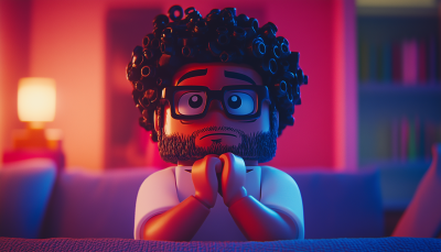 Lego Character with Curly Hair