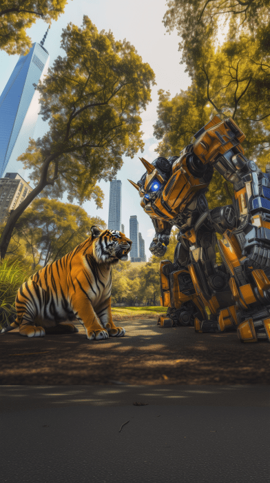 Tiger vs Optimus Prime