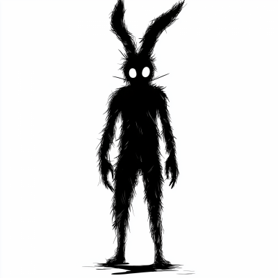 Creepy Bunnyman Silhouette