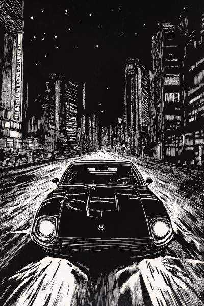 Midnight Datsun 240z